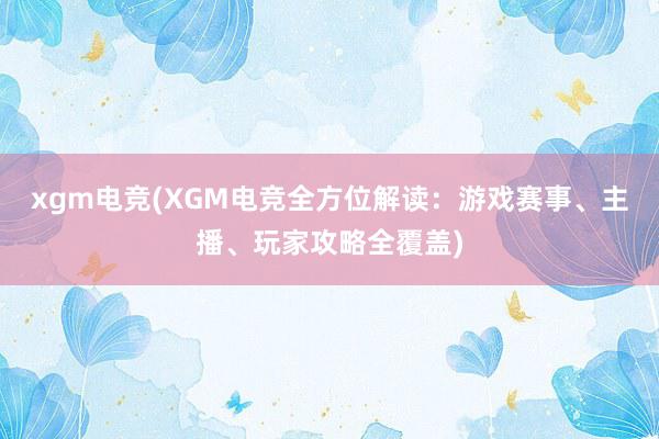 xgm电竞(XGM电竞全方位解读：游戏赛事、主播、玩家攻略全覆盖)