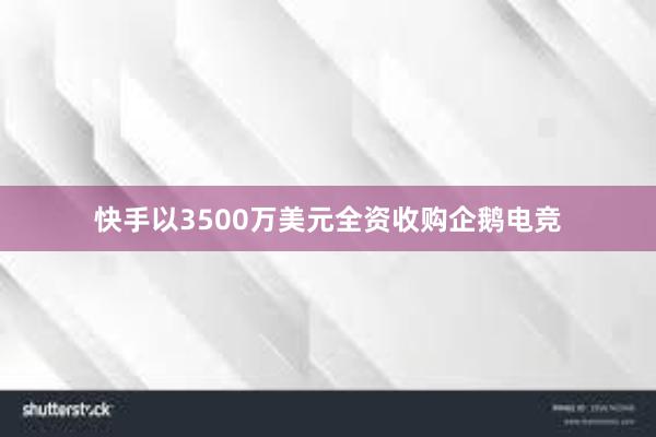 快手以3500万美元全资收购企鹅电竞