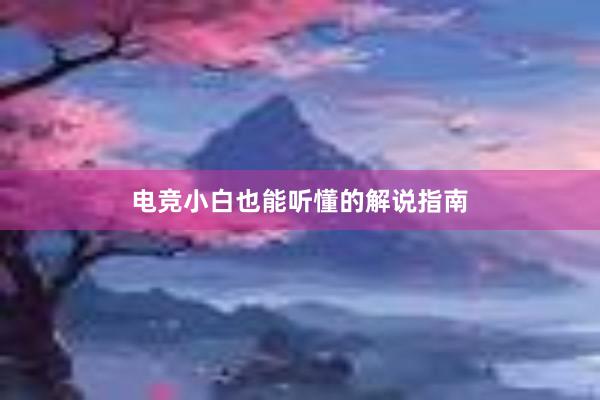 电竞小白也能听懂的解说指南