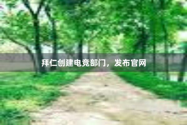 拜仁创建电竞部门，发布官网