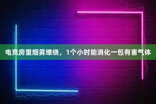 电竞房里烟雾缭绕，1个小时能消化一包有害气体