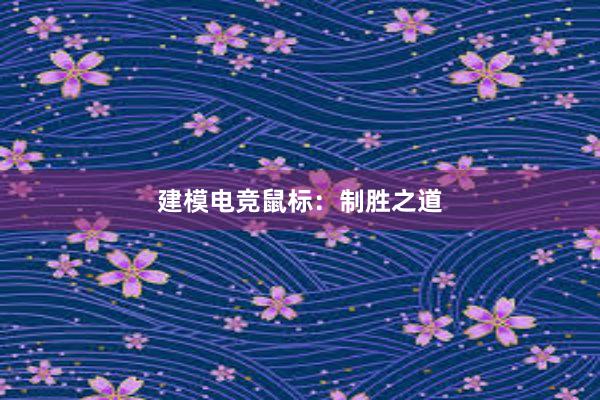 建模电竞鼠标：制胜之道