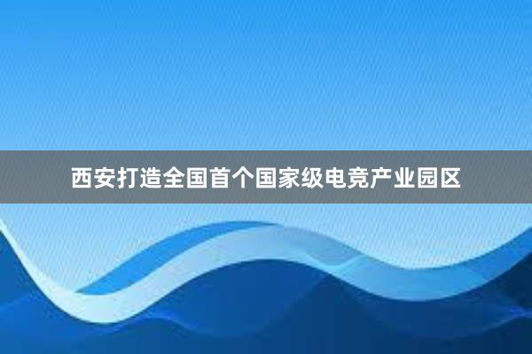 西安打造全国首个国家级电竞产业园区